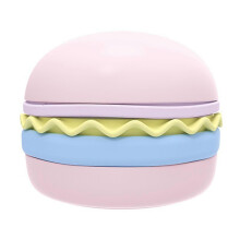 (Pink) Hamburger Shape Pet Bowl 5-Piece Pet Feeding Bowl Set Handmade Tableware Combination for Cats And Dogs