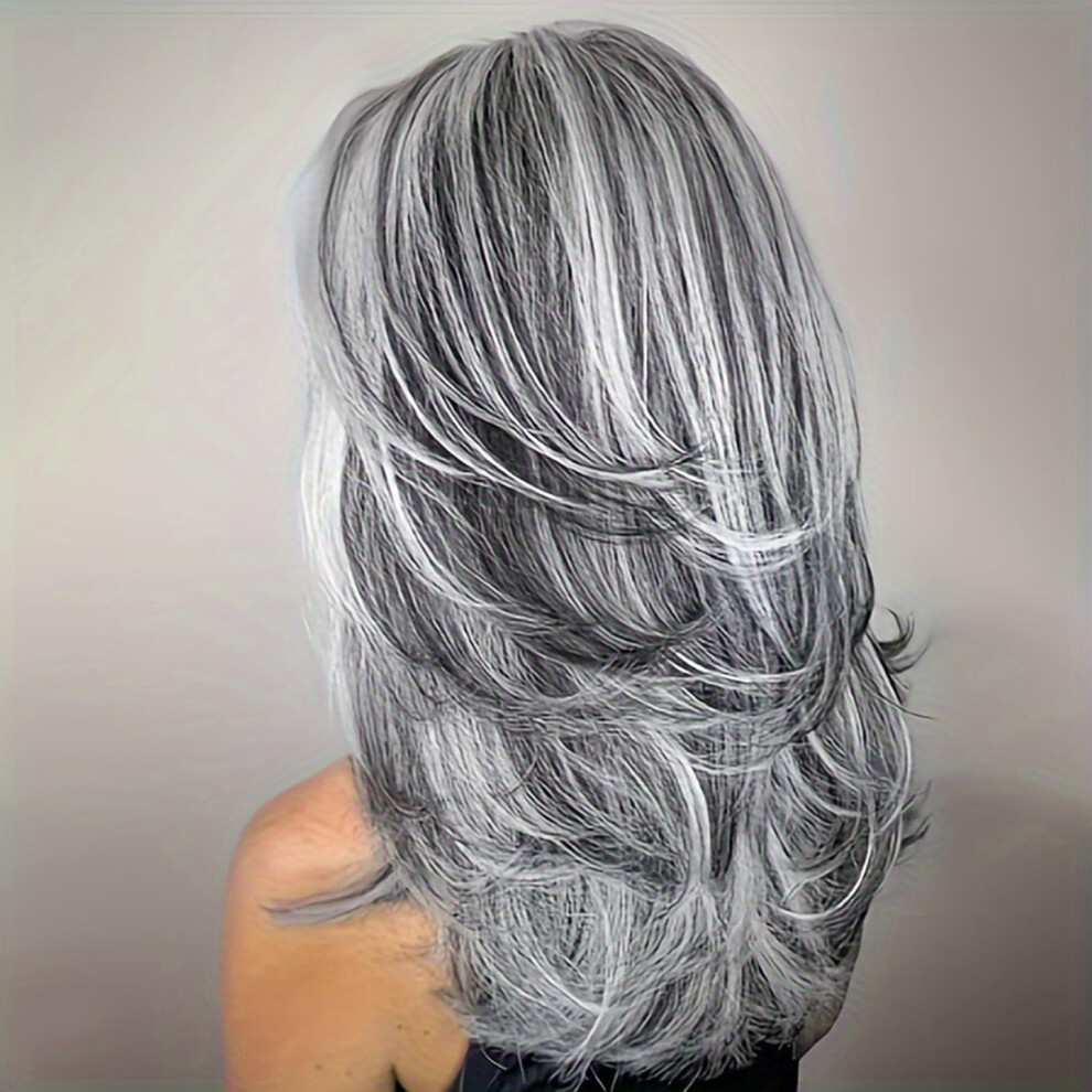 Lace Front Wig Grey Short Bob, Glueless Synthetic Shoulder Length, Natural Hairline, Heat Friendly