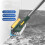 Adjustable Push Broom with Scraper for Tile, Bathroom, Kitchen, Garage, Deck and Wall Cleaning 2