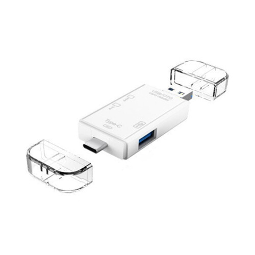 6-in-1 multifunctionele kaartlezer voor mobiele computers, OTG Type-C, Android, TF/SD-kaart, USB 3.0