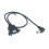 Καλώδιο επέκτασης USB B τύπου αρσενικού σε θηλυκό για 50cm, 90 μοιρών, με ορθή γωνία και 1