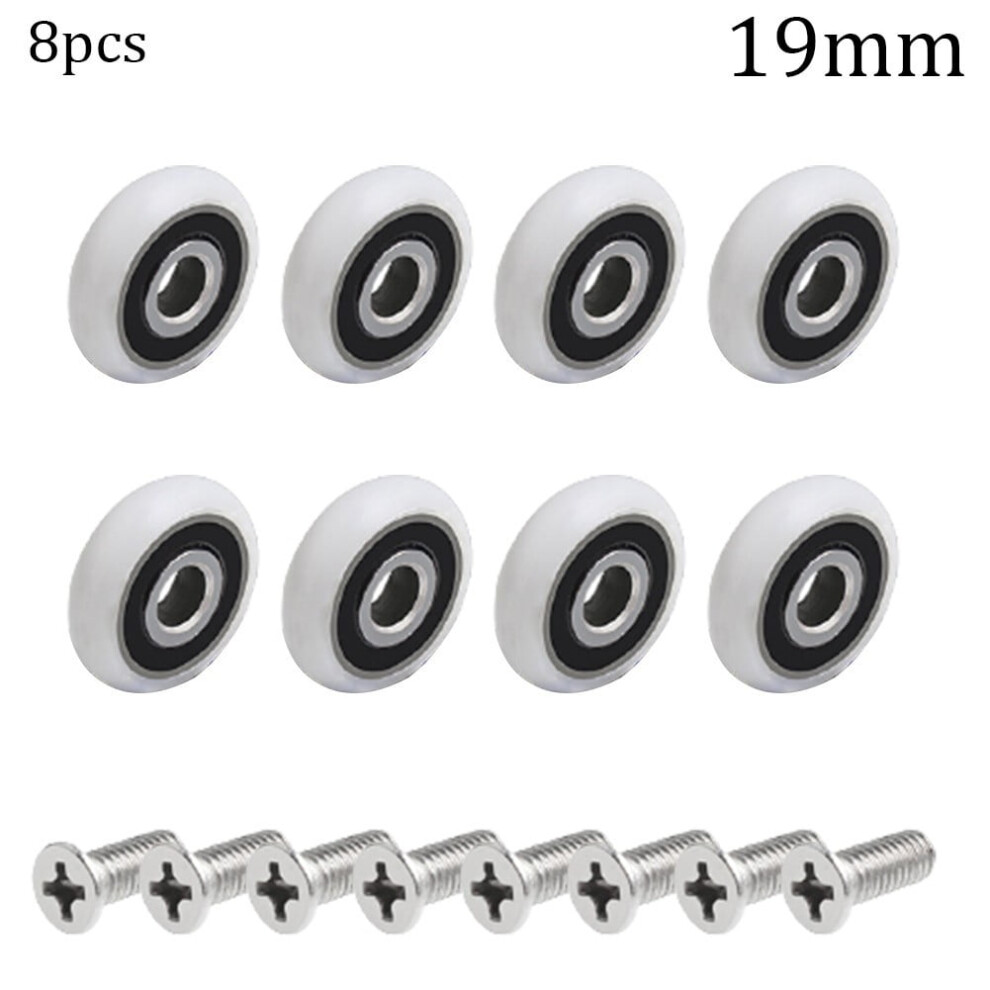 8Pcs Replacement Shower Door Roller Runner Wheels 19/23/25Mm Wheel Diameter 9173940131903