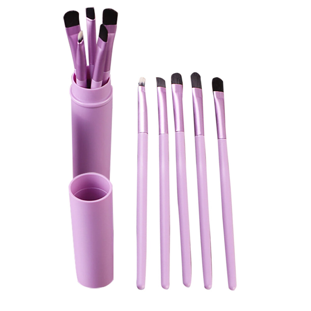 Kiplyki Flash Deals Makeup Eye Eyeshadow Brush Brushes Cosmetic Set+Round Tube 5Pcs