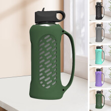 Silikonový kryt na lahve Hesroicy odolný proti poškrábání - bez BPA s dutým designem - přenosný termohrnek na 40 oz - základní kuchyňský