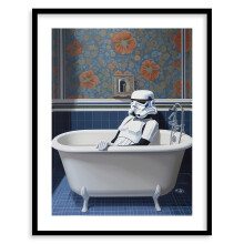 Affiche Star Wars ASPORIC pour salle de bain - Style vintage - Dark Vador, Stormtrooper, Yoda - 28 x 35,5 cm (sans cadre)