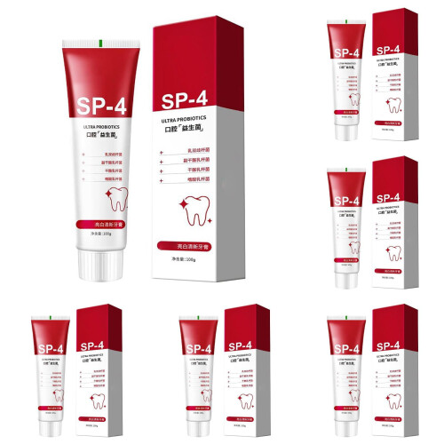 6 τεμάχια SP-4 Οδοντόκρεμα Fresh Breath, SP-4 Οδοντόκρεμα Λεύκανσης με Προβιοτικά, Προάγει