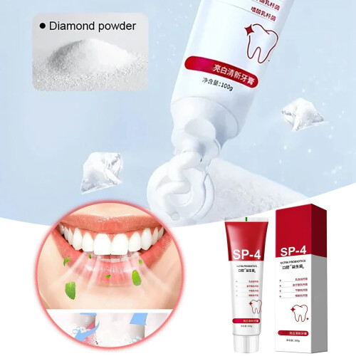 6 τεμάχια SP-4 Οδοντόκρεμα Fresh Breath, SP-4 Οδοντόκρεμα Λεύκανσης με Προβιοτικά, Προάγει 1