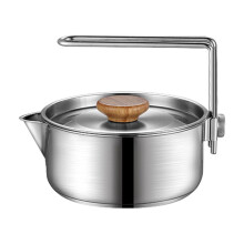 FloHua 304 Stainless Steel Portable Camping Pot Set, Outdoor Picnic & Mountaineering Tea Kettle – Christmas Home Essentials Clearance