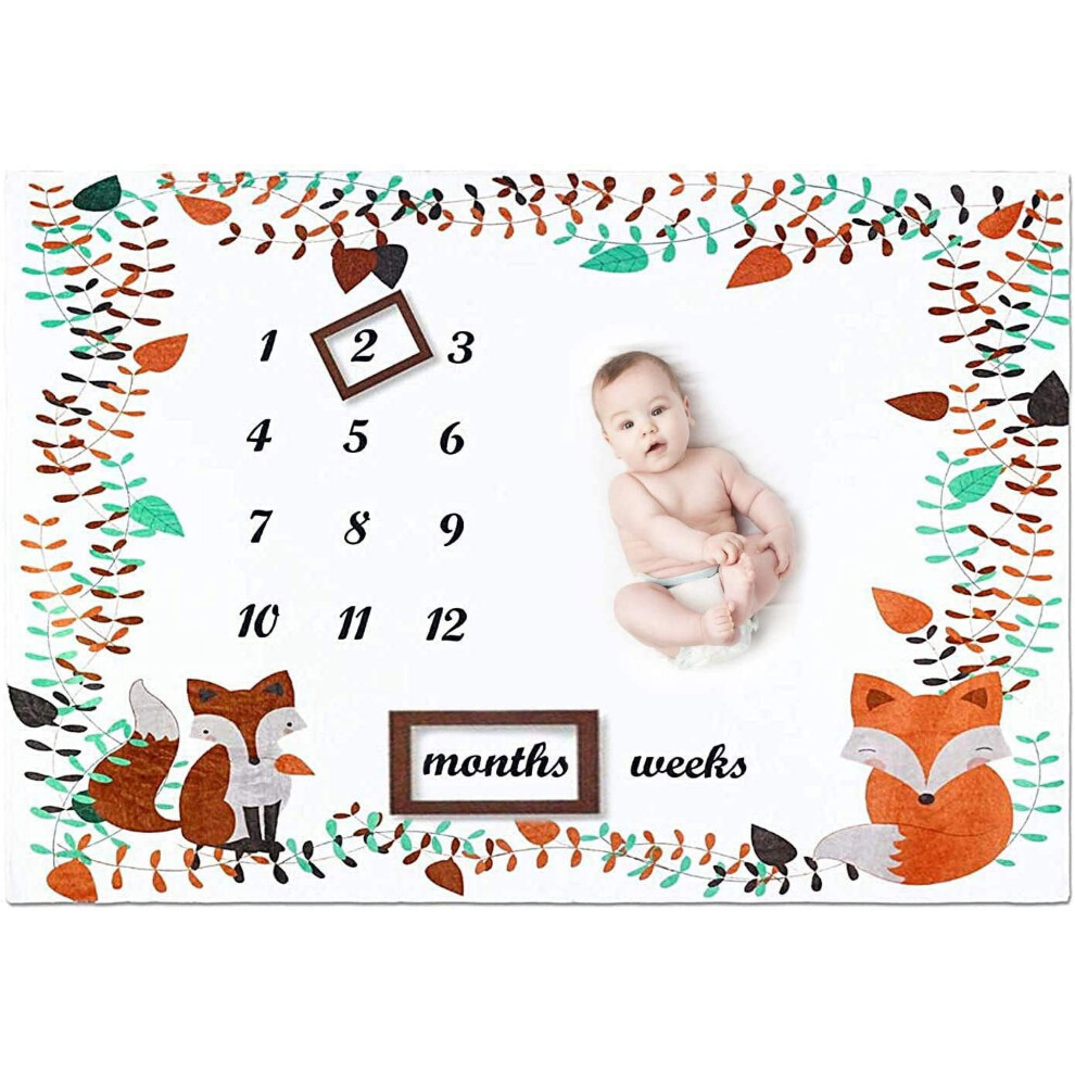 Siaonvr Baby Milestones Blanket Boys and Girls Weekly Monthly Milestones Blankets