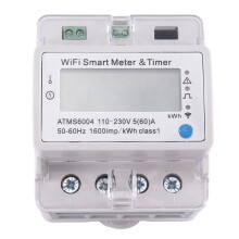Medidor Inteligente ATMS6004Din com Wi-Fi, Medidor de Energia Smart4P, Medidor Inteligente Tuya com Wi-Fi e Controle Remoto por Wi-Fi.