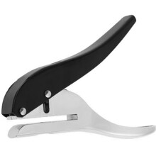 Mizh 3-mm-Metalllocher, Einzellocher mit Griff, Papierlocher, Hochleistungslocher für Zuhause, Büro, Schule (Schwarz)