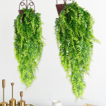 Fiori artificiali per decorazione, fiori ed erba da appendere alla parete, vite di erba persiana artificiale, vite di felce artificiale da appendere,