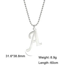 Collana con iniziale RSAMD, collana minimalista con catena a sfere per uomo e donna, regalo in acciaio