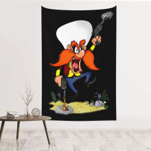 Yosemite Sam gobelin férfiaknak, fiúknak, hálószobához, nappalihoz, kollégiumi faldekoráció