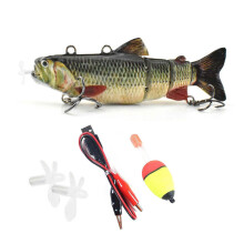 (G)13CM/35G Electric Multi-Jointed Fishing Lure with Hooks USB Rechargeable LED Luminous Swimbait Robotic Artificial Bait Fishing Accessories