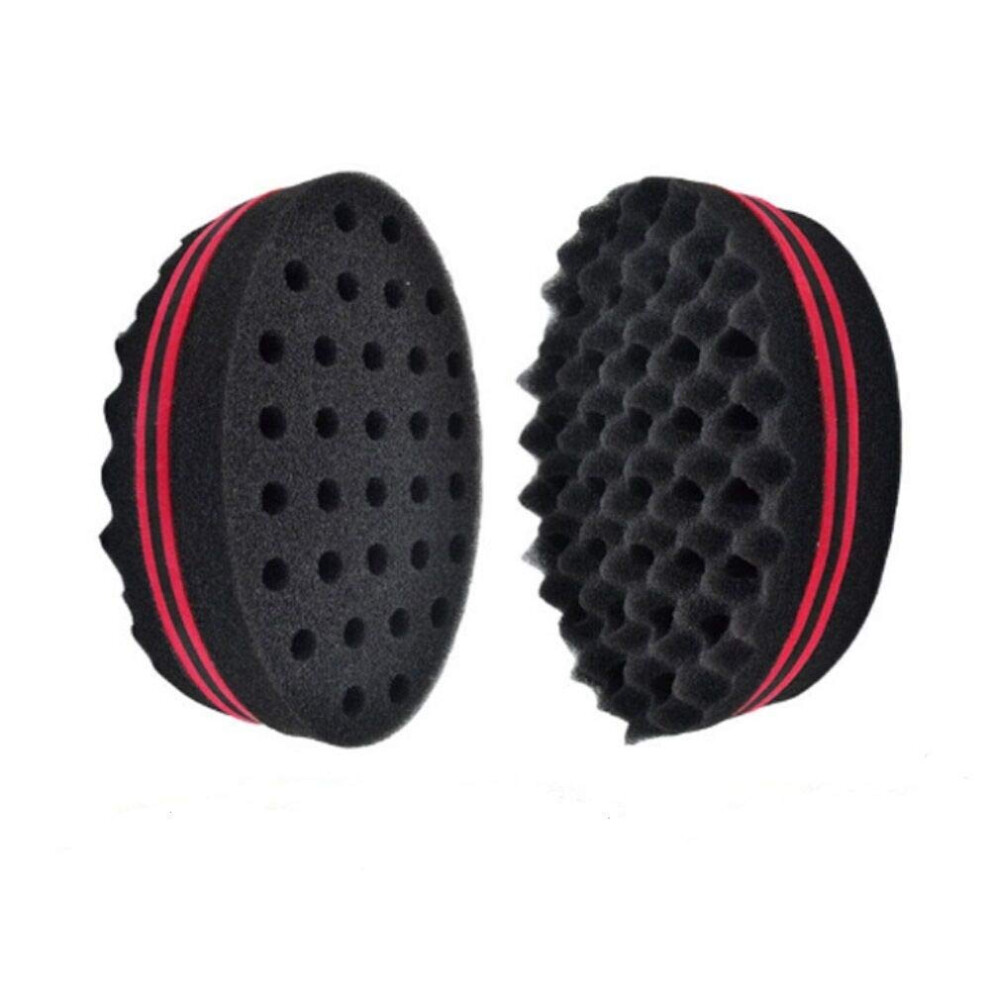 Double Sided Curl Sponge for Natural Afro Hair Twist with DualSide Styling and Ergonomic Foam Grip