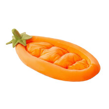 (XL, Orange) Eggplant Cats Bed Vegetable Shape Pet Sofa with Removable Cushion Joint Support Cute Pet Bed for Cats Small Dogs Kittens