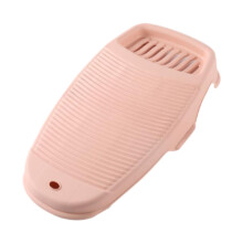Clothes Washing Board with Builtin Soap Holder for Hand Laundry, Pink Plastic Washboard