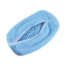 Laundry Bag Blue Mesh Wash Sack with Drawstring for Clothes, Delicates and Travel Storage