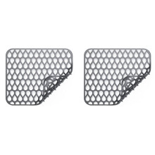 Protections d'évier en silicone pour la cuisine, tapis anti-éclaboussures pliable pour le fond des éviers en acier inoxydable et en porcelaine (2