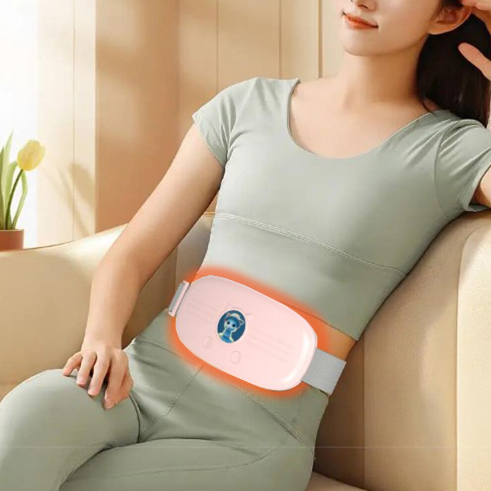 Portable Heating Pad for Lumbar, Abdominal & Back Pain, 3 Heat + 3 Vibration Modes, Fast Heat, Electric, Strap