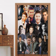 Jensen Ackles Door Curtain for Doorway, Pattern Print Blackout Privacy Window Curtain, Room Divider Curtain Tapestry Home Decor, 34" W X 56" L