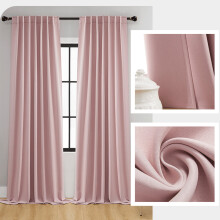RnemiTe-amo Room Darkening Grommet Curtains, Thermal Insulated Drapes 2 Panels 39x51 Inch Pink compatible with bedroom window treatment