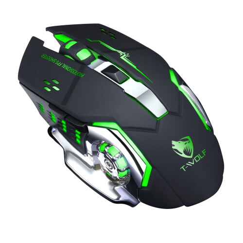 Wolf V6 Mouse cu fir Joc mecanic Calculator Curse electronice Cai Programare macro, Mouse