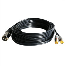 Audiokabel mannelijk naar XLR 3-pins mannelijk Cannon versterker mengstekker AV-kabel XLR naar dubbele kabel 2M