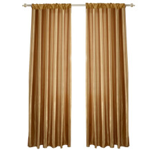 Niovtt 1pc Pure Satin Window Curtain Room Half Shading Drape Curtains (Coffee)