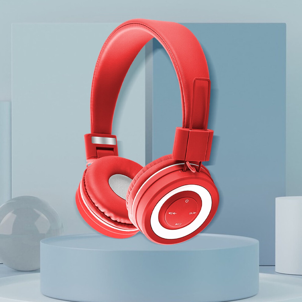 Bluetooth Over-Ear Headphones, Dual Mode Wireless & Wired, Heavy Bass, Foldable, Soft Earmuffs, Weight, Compatible With Key Control Light 9149926016106