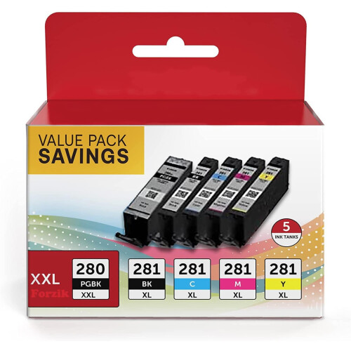 PGI-280XXL CLI-281XXL Ανταλλακτικά δοχείων μελανιού 280 και 281 συμβατά με τον εκτυπωτή PIXMA