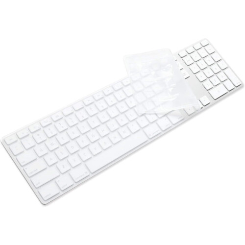 Capa protetora para teclado compatível com teclado USB com fio da Apple com teclado numérico (A1243, modelo MB110LL/B, NÃO compatível com Magic).