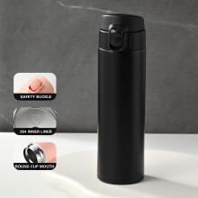 Bouteille isotherme en acier inoxydable LSLJS de 44 cl (15 oz), gobelet isotherme avec couvercle verrouillable étanche, conserve les boissons