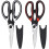 3 Pack Heavy Duty Kitchen Shears Stainless Steel Kitchen Scissors Ultra compatible with Sharp 3