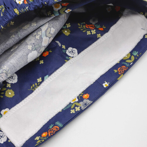 Working Cap with Buttons, Breathable Cotton Scrub Cap with Ponytail Pouch and Adjustable Tie Back 1