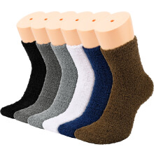Ayieyill Fuzzy Socks for Women, 6Pairs Plush Slipper Socks Women, Varme Myke Fluffy Socks Tykke Koselige Plush Socks Winter Christmas Socks for Women