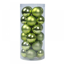 Lot de 24 boules de Noël de 30 mm (1,2 pouce), incassables et brillantes, à suspendre au sapin pour décorer votre sapin de Noël.