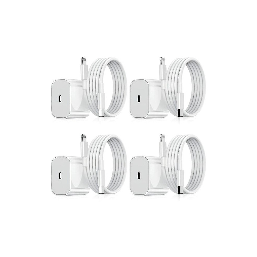 4-Pack Fast Charger + Data Cable 20W+1M Compatible With Iphone 9499224617964