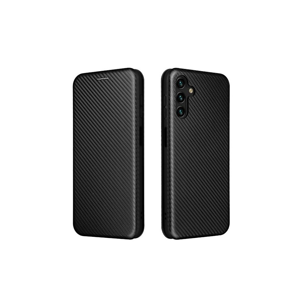 Skalo Compatible With Samsung A13 5G Carbon Fiber Wallet Case - Black 9499224618046