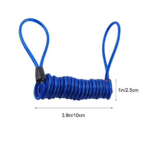Reminder Rope Self-Coiling Cable Safety Wire Antitheft Security Spring 6 Pcs Bike Water Proof Steel Plastic Lock 2