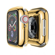 Heltäckande, kompatibel med Apple Watch, med Apple Watch 1/2/3, skärmskydd, guld, 38 mm, guld