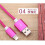 pcs 3 m USB charging cable for compatible with iphone pink 4