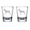 Set van 2 borrelglaasjes (50 ml) borrelglaasje Rat Terrier 1