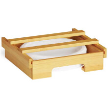 Distributeur d'assiettes en papier SunyaMood 10 pouces Ba oo Ă placer sous un meuble (brun clair)
