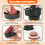 Burger Press with100Wax Papers, 4-in-1Non-Stick Patty Maker, Reusable Hamburger Press Tool with Different Size Molds 5