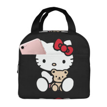 Boîte à lunch Hello Kitty isotherme pour femmes et hommes, réutilisable, idéale pour le travail, les pique-niques et les activités de plein air.