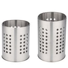 1 lot de 2 porte-baguettes en acier inoxydable, organisateurs de rangement pour couverts (argenté)