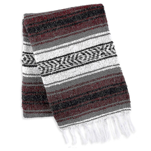 (35*215cm, D) Handcrafted Mexican Blankets Artisanal Handwoven Serape Blanket