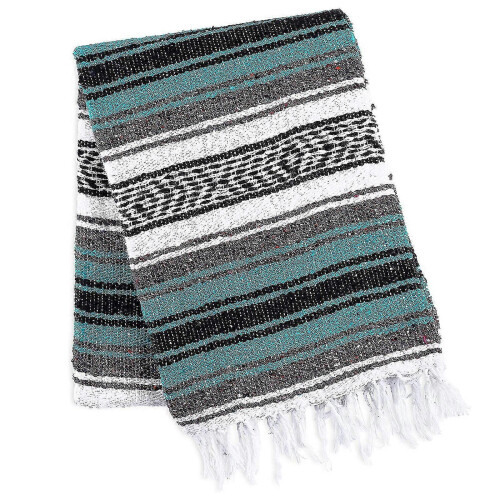 (150CMx200CM, E) Handcrafted Mexican Blankets Artisanal Handwoven Serape Blanket